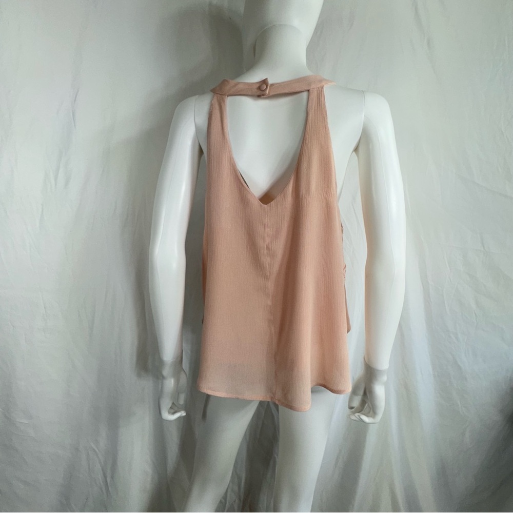 California Moonrise Blush Pink Lace Halter Blouse - Picture 3 of 7